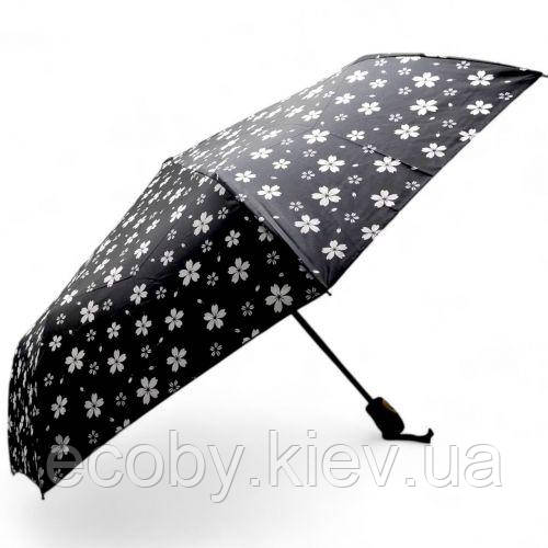Парасолька складана, діаметр купола — 85 см (чорна), фото 1