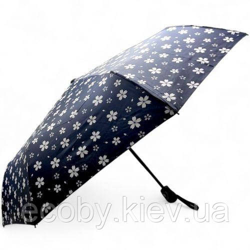 Парасолька складана, діаметр купола — 85 см (темно синя), фото 1