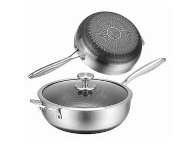 Сковорода WOK з кришкою 24см EB-13071 ТМ EDENBERG