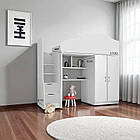 Ліжко горище Поліція, ліжко горка з робочою зоною, ліжко кімната з шафою, фото 3