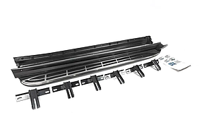 Бокові пороги OEM V1A (2 шт алюміній) для Toyota Rav 4 2019- рр