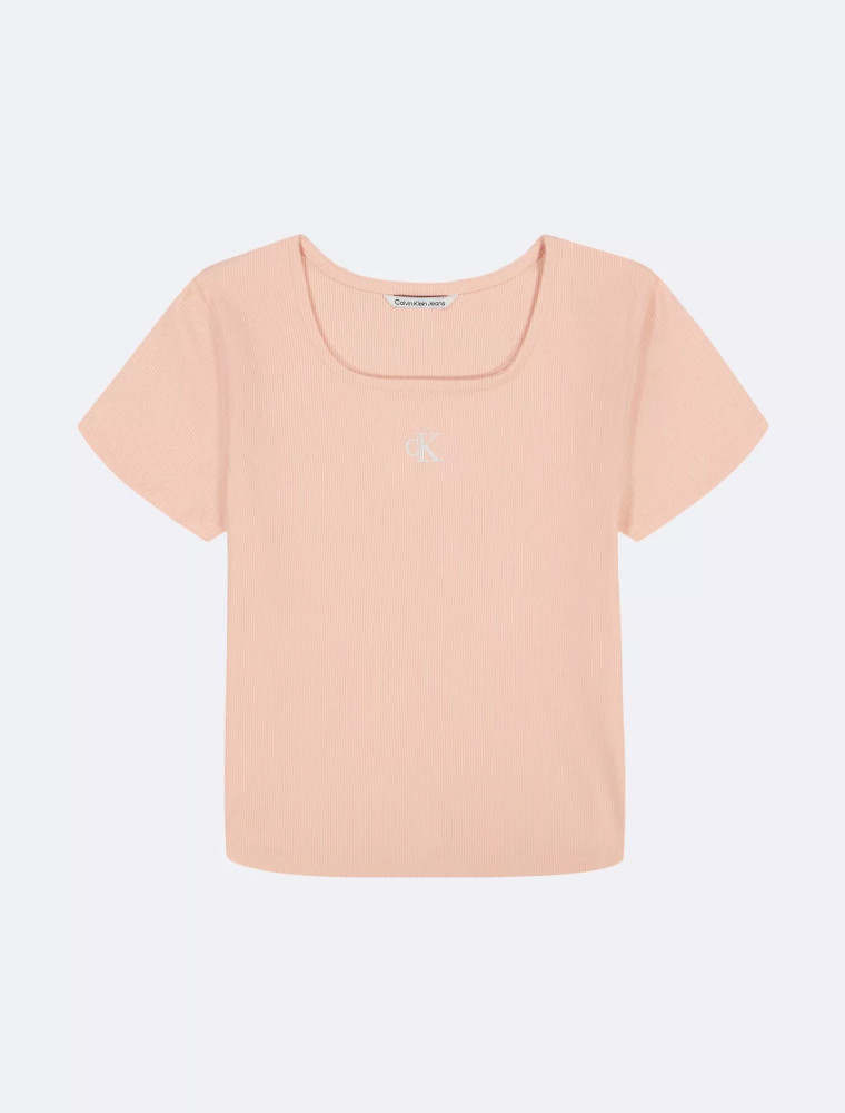 Дитяча футболка Calvin Klein у рубчик 1159842086 (Рожевий L), фото 1