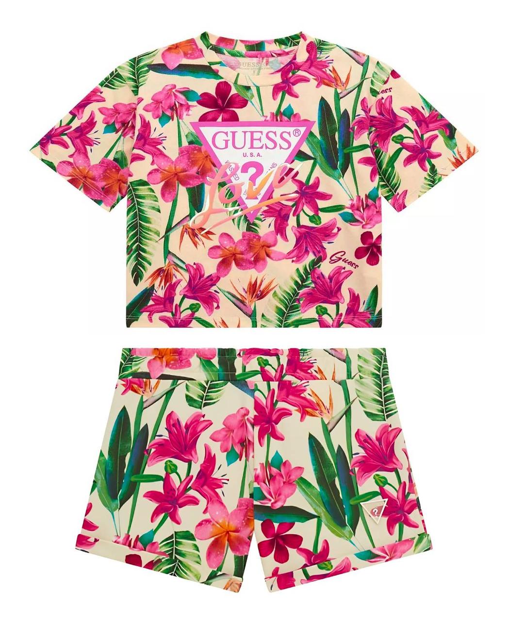 Літній комплект GUESS футболка та шорти 1159842120 (Різні кольори 12), фото 1