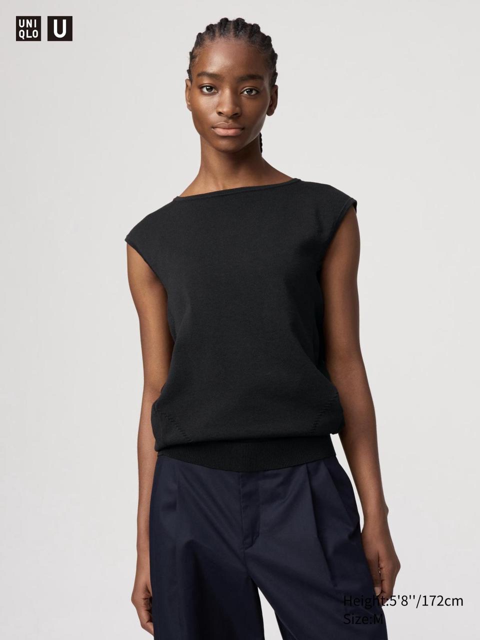 Светр без рукавів UNIQLO 1159842142 (Чорний XL), фото 1
