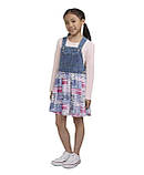 Дитячий комплект Levi's лонгслів та сарафан 1159842144 (Рожевий/Синій 86-92), фото 4