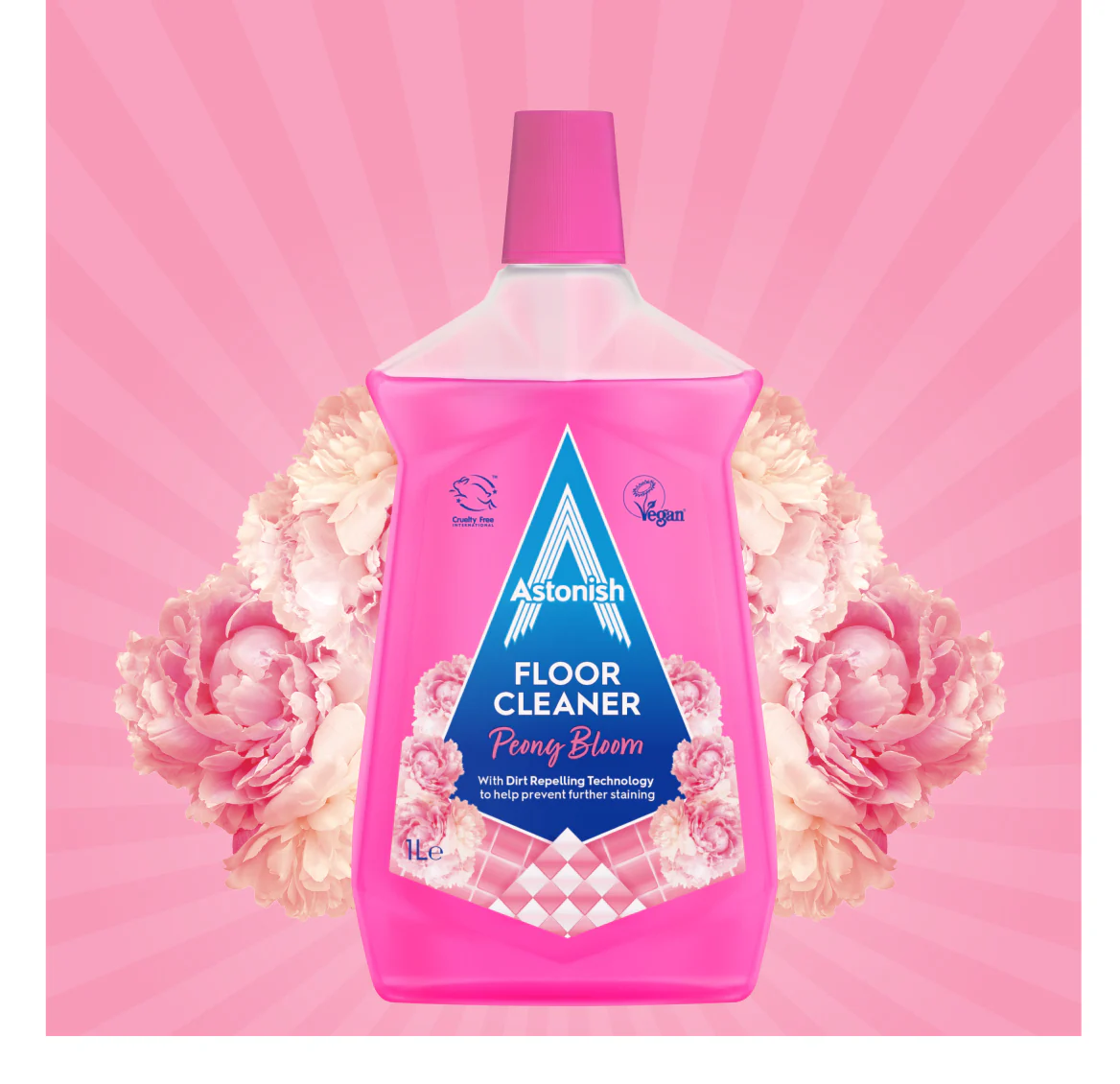 Універсальний суперконцентрат для миття підлоги Astonish Floor Cleaner Peony Bloom 1л, фото 1