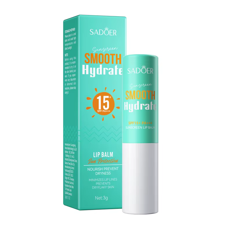 Бальзам для губ сонцезахисний SADOER Smooth Hydrate зволожуючий SPF15 3 г
