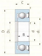 Підшипник 6-986710 (360710) ГПЗ-34 розміри 50*82*16, фото 3