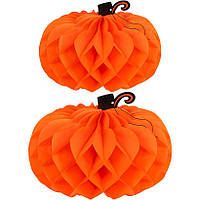 Паперовий 3D декор на Хелловін "Гарбуз", 2 шт.