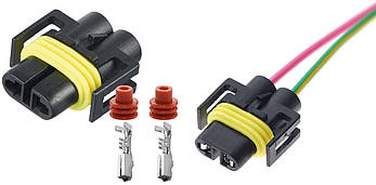 📌 Розʼєм проводки (2 контакти) 12124819 WPT-952 3U2Z-14S411-VZB Підходить для Honda, Infiniti, Nissan, Mazda, Toyota, 12124817