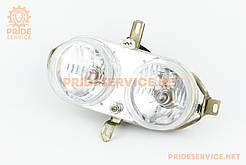 Фара передня (в зборі "подвійна"), у складі на скутер VIPER GRAND PRIX.