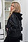 Жіноча Куртка Еко Шкіра На Байці 46-48,50-52,54-56,58-60(вф 620), фото 5