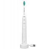 Електрична звукова зубна щітка з насадкою Philips Sonicare HX3651/13 біла з таймером і зарядкою USB, фото 3