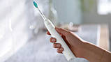 Електрична звукова зубна щітка з насадкою Philips Sonicare HX3651/13 біла з таймером і зарядкою USB, фото 6