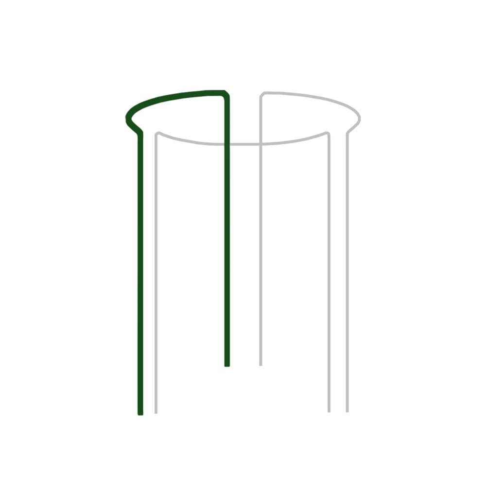 Опора для рослин кільцева 1/3 кола, 130см, Ø40см, TYRP340130, фото 1