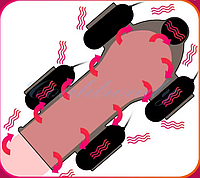 Массажер для члена 5 вибропуль стимулятор эрекции Тренажер для пениса Fork Opt вибромассажер для головки члена Fork TM 2025