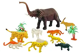 Набір диких тварин пластикових в пакеті A586 розмір 25-17см