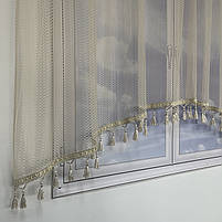 Тюль арка ALBO бежева з бахромою 300×170 см (KU-111-4), фото 2