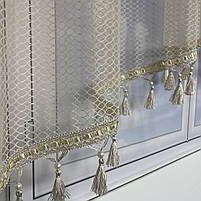 Тюль арка ALBO бежева з бахромою 300×170 см (KU-111-4), фото 10