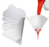 Фільтр-воронка з нейлоновим фільтром 120 мікронів, 24.5*13см 120г, паперовий, одноразовий, фото 5