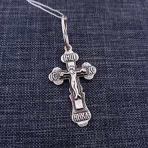 Срібний хрест чоловічий. Православний хрест із срібла 925 проби