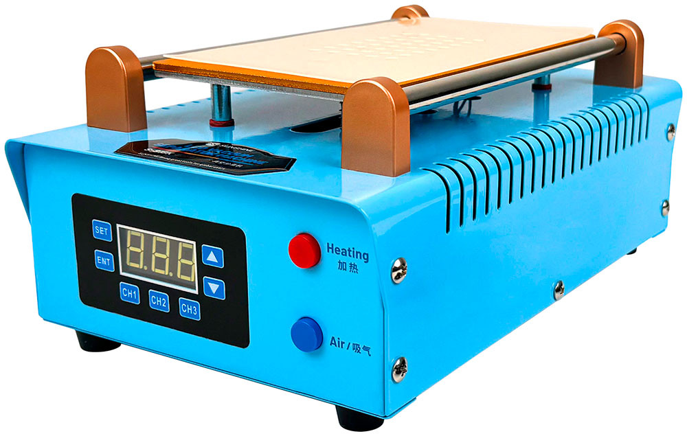 Сепаратор вакуумний Sunshine S-918K 8.5" для ремонту смартфонів / 3 канали пам'яті