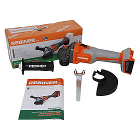 Безщіткова акумуляторна шліфувальна машина Rebiner RAG-125BL/20Li (без АКБ і ЗУ)