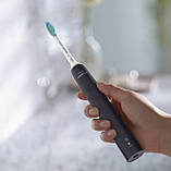 Електрична звукова зубна щітка з насадкою Philips Sonicare HX3671/14 чорна з таймером і USB зарядкою, фото 5