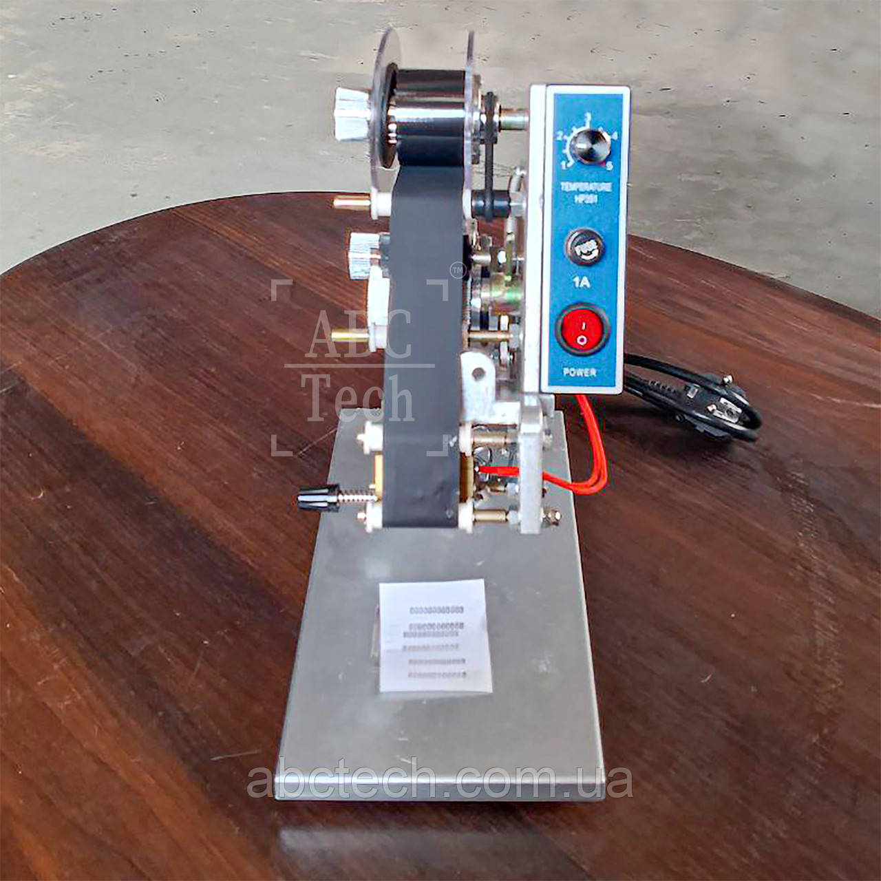 Ручний настільний датер із термострічкою HP-351 Напівавтоматичний термопринтер Hualian Даторівняч ручний HP-351, фото 1