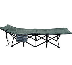 Ліжко розкладачка тактична із мʼяким наповнювачем Leobro з чохлом, зелений