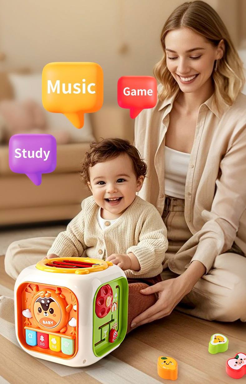 Розвиваючий центр Мультикуб WToys 30671 озвучення українською мовою "Інтерактивний розумник", фото 1