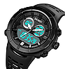 Годинник чоловічий наручний спортивний Skmei 2014 (Чорний з білим), фото 4