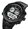 Годинник чоловічий наручний спортивний Skmei 2014 (Чорний з білим), фото 2