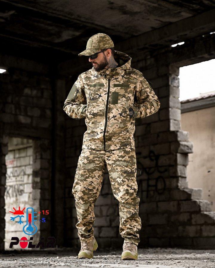 Зимовий костюм на флісі OMEGA піксель НП4882, фото 1