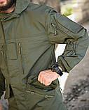 Демісезонний польовий костюм Горка ДСТУ олива ріп-стоп вафелька ПП7861 ТМ, фото 7