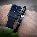 Чоловічий раслет зі знаком Зодіаку Рак з натурального каміння, фото 5