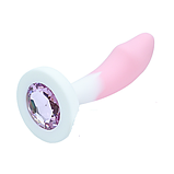 Силіконова анальна пробка з каменем 11 см, фалос-пробка для анального сексу стимулятор, Інтимні іграшки для ан, фото 3