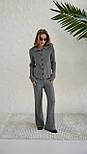 Жіночий в'язаний костюм із кардиганом на ґудзиках і штанами — стильний трикотажний комплект casual chic, фото 10