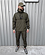 Костюм чоловічий хакі, комплект анорак-вітрівка з липучками + штани, військовий і тактичний одяг - фото 7 - id-p2745766728