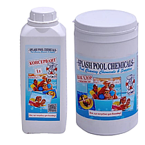 Набір для консервації та зимівлі басейна консервант 1 л та шок хлор 1 кг Сплеш