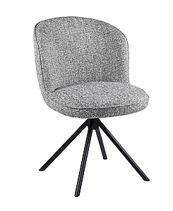 Стілець поворотний R-160 тканина графіт + чорний TM Vetro Mebel