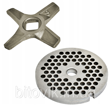 Ніж та решітка для м'ясорубки Bosch MultiPower Серія 6 MFWS607W, MFWS640B, MFWS650B, MFWS660B, MFWS670B, MFWS682B, фото 1