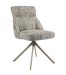 Стілець поворотний R-168 букле перлинний тауп + капучино TM Vetro Mebel