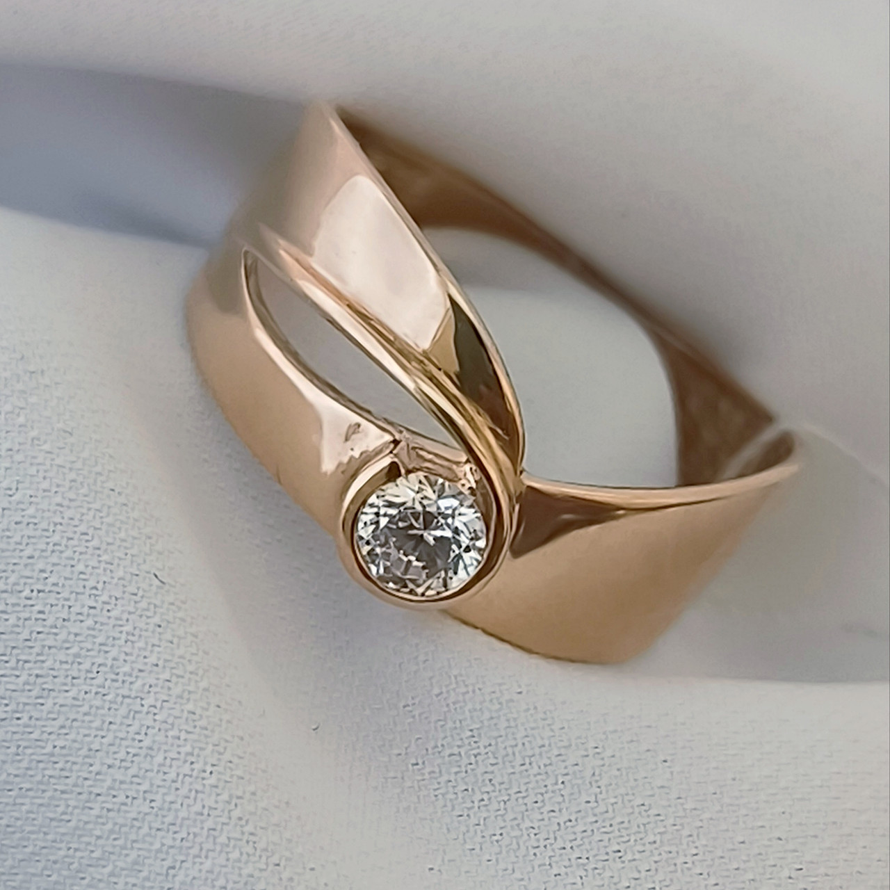 Золоте кольцо 585 проби, фото 1