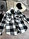 Модна жіноча картата флісова базова тепла сорочка з капюшоном в клітку осіння кофта фліс полар, фото 4