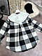 Модна жіноча картата флісова базова тепла сорочка з капюшоном в клітку осіння кофта фліс полар, фото 6