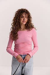 Жіночий стильний лонгслів із драпіруванням у різних кольорах