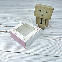 *50 шт* / Коробка / 80х80х35 мм / друк-Космея / вікно-звичайн