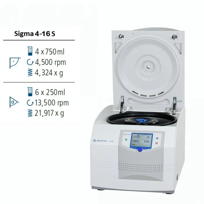 Лабораторна центрифуга Sigma 4-16S настільна універсальна без охолодження