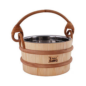 Відро для сауни з металевою вставкою 5 л сосна Sawo 371-MP